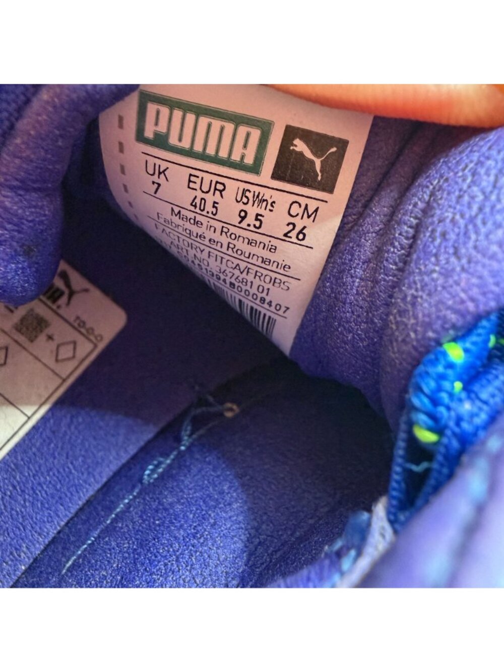 Puma Fenty Cleated Creeper Surf Rihanna Blue Platform Sneakers Size 9.5 US - Picture 7 of 9